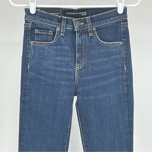 VERONICA BEARD JEANS NWT KATE 10” HIGH RISE SKINNY JEANS 24 VINTAGE WITH FRAY - Picture 8 of 14